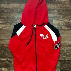 Victoria’s Secret PINK Red Full ZIP Hoodie